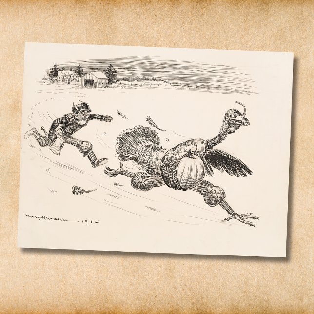 Postal Agricultor persiguiendo a Turquía - William Walker (Subido por el creador)
