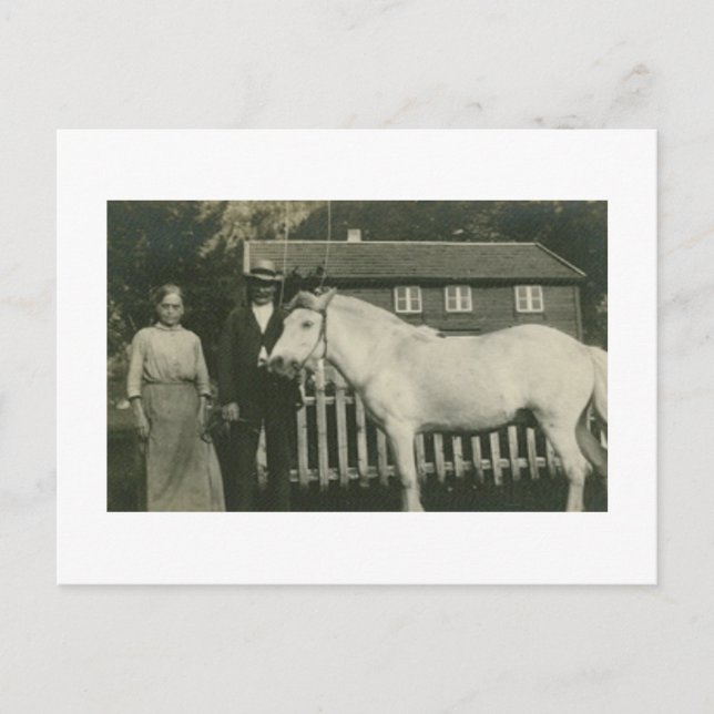 Postal Agricultores noruegos de fotos antiguas reales (Anverso)