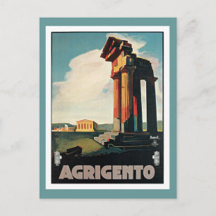Postal Agrigento Italia Viaje Vintage