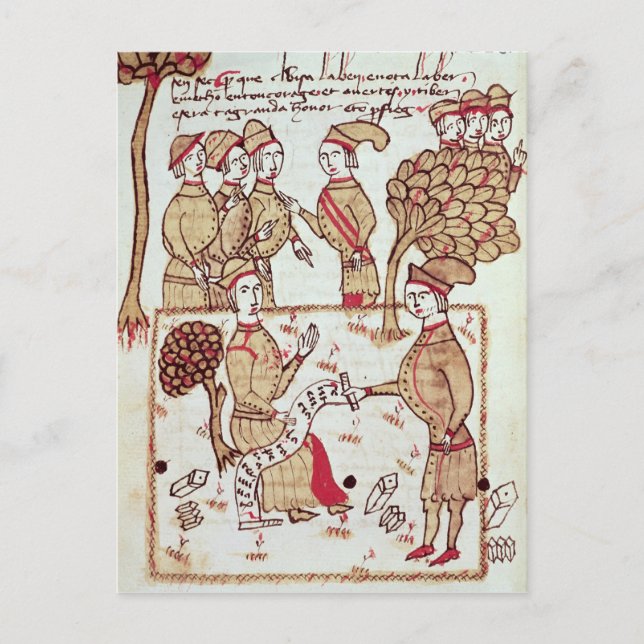 Postal Agrimensor con sus trabajadores (Anverso)