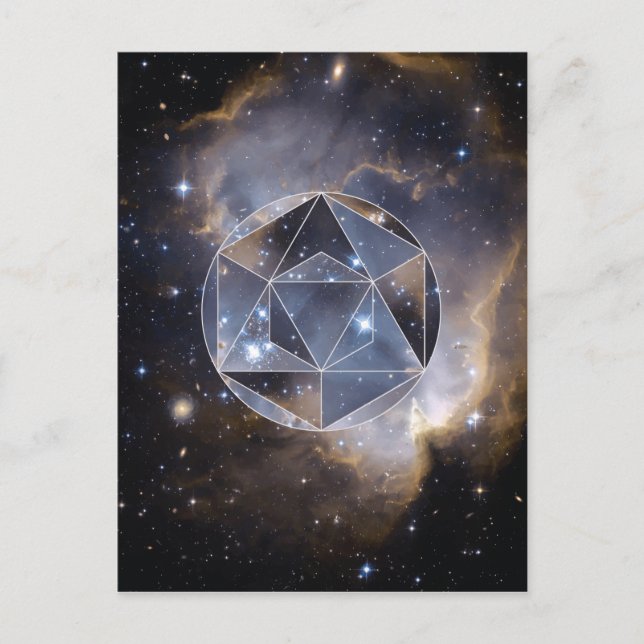 Postal Agrupación de estrellas geométricas (Anverso)