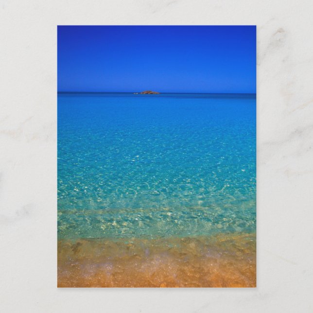 Postal Agua azul, Islas Exuma, Bahamas. (Anverso)