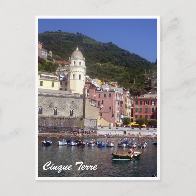 Postal agua de cinque terre vernazza (Anverso)