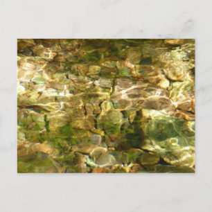 Postal Agua de Fuentes Termales Verde-Oro Naturaleza