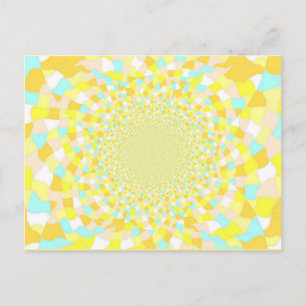 Postal Agua de glint de sol BeDazzle Art Postcard Azul / 