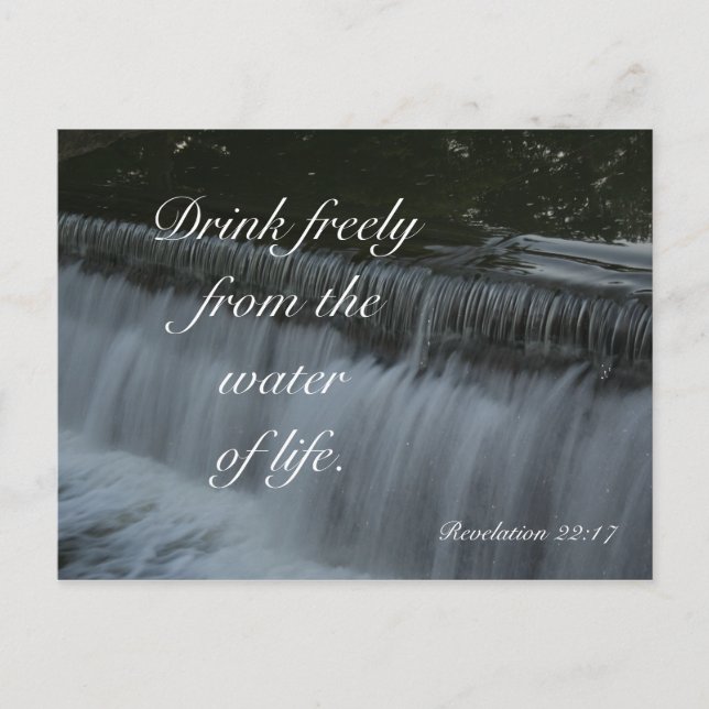 Postal Agua de la vida (Anverso)