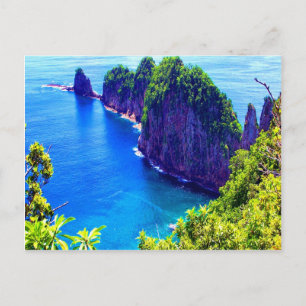 Postal agua de mar panorámica de la isla samoa de estados