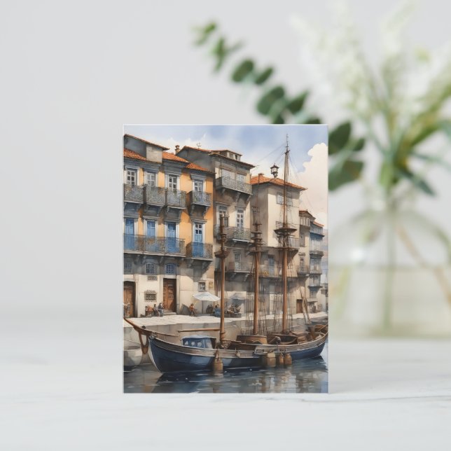 Postal Agua de Oporto (Anverso de pie)