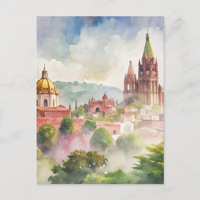 Postal Agua de San Miguel de Allende México (Anverso)