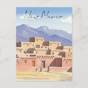 Postal Agua de Taos Pueblo Nuevo México