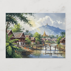 Postal Agua de viaje de Laos Luang Prabang