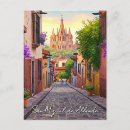 Postal Agua de viaje de San Miguel de Allende México