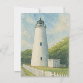 Postal Agua del faro de Ocracoke