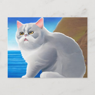 Postal Agua del Mar Azul British Shorthair