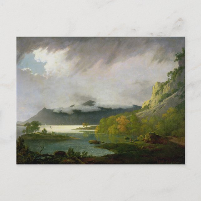 Postal Agua derwent con Skiddaw a distancia, c.1795 (Anverso)