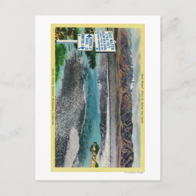 Postal Agua mala en el Monumento Nacional del Valle de la (Anverso)