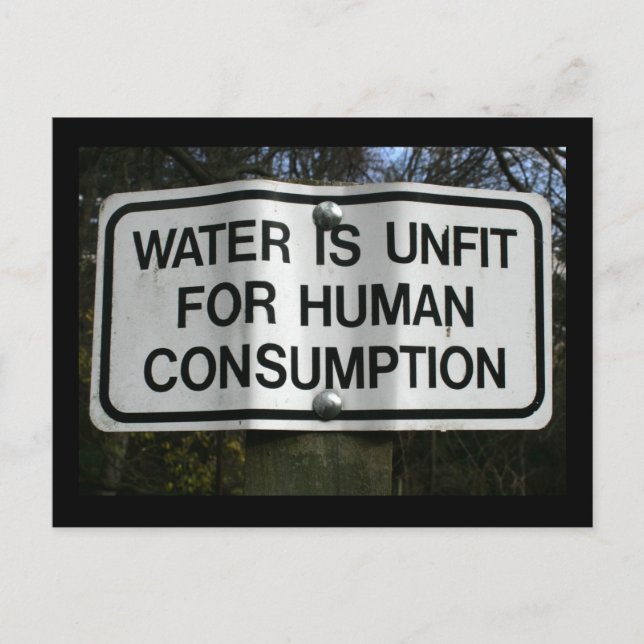 Postal Agua no apta para el Rótulo de consumo humano (Anverso)