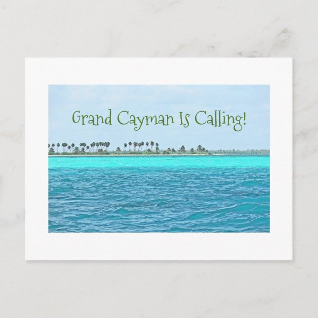 POSTAL AGUA POSTAL/TURQUESA DE GRAND CAYMAN ES LLAMADA (Anverso)
