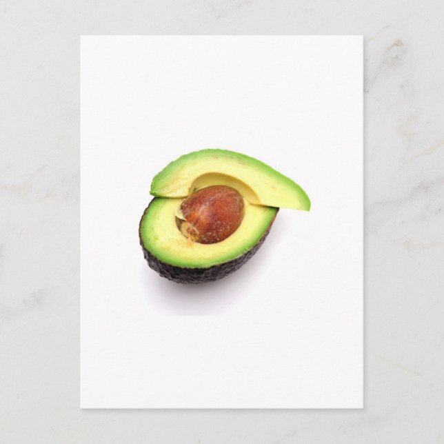 Postal Aguacate abierto en lona (Anverso)