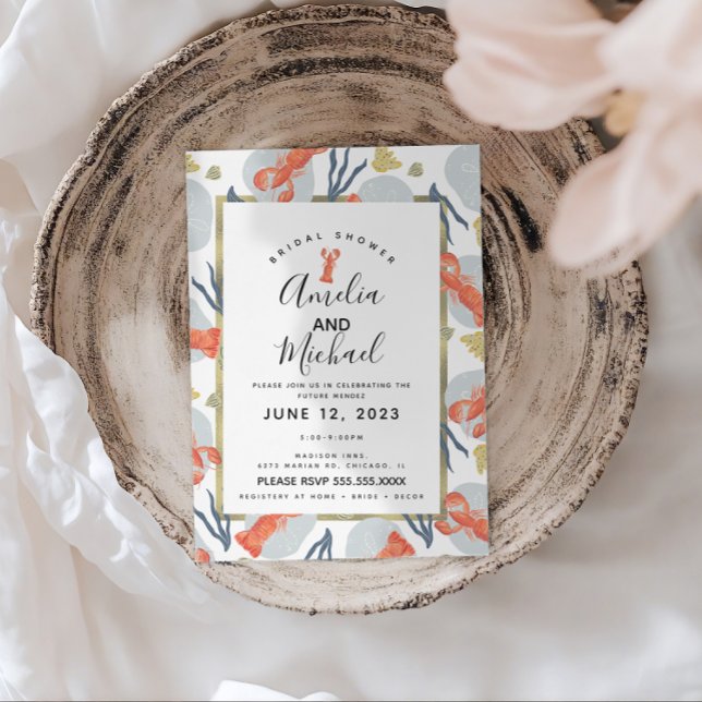 Postal Aguada de langosta crustáceo Despedida de soltera  (Subido por el creador)