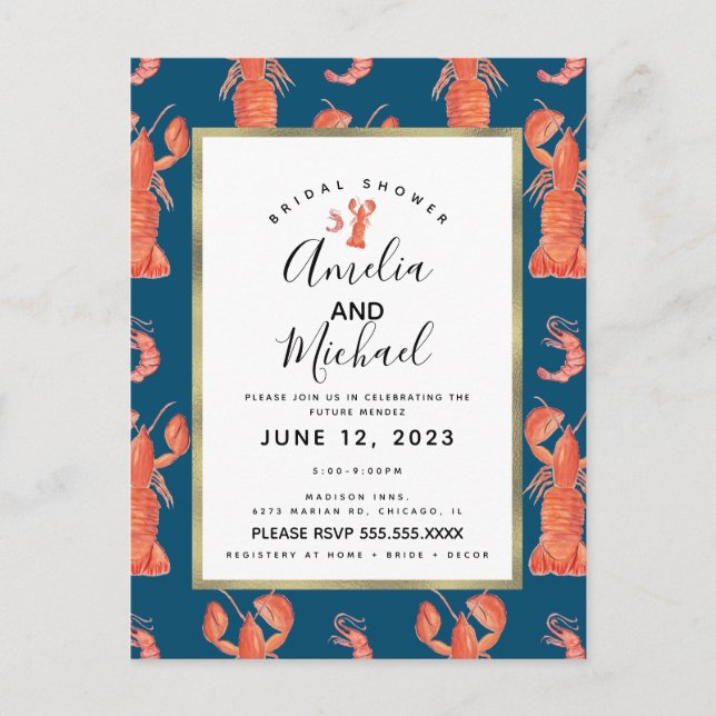 Postal Aguada de langosta langostinos camarones para desf (Anverso)