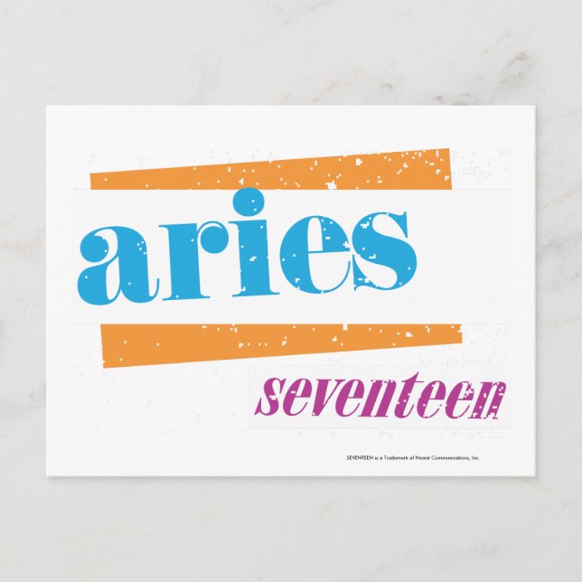 Postal Aguamarina del aries (Anverso)