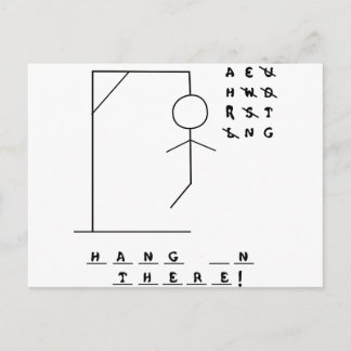 Postal "¡Aguanta!" Juego de Hangman