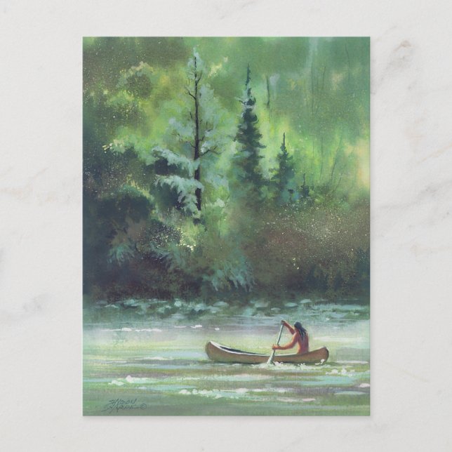 Postal AGUAS CHISPEANTES de SHARON SHARPE (Anverso)