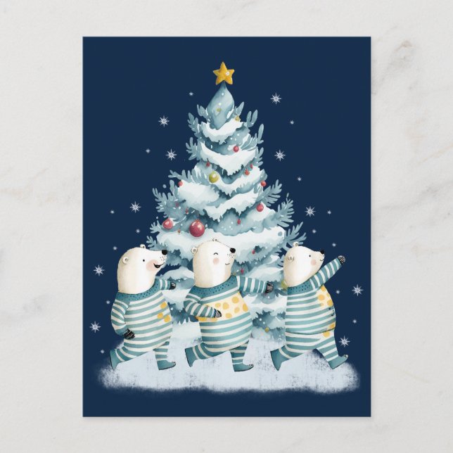 Postal Aguas cortas y osos polares (Anverso)