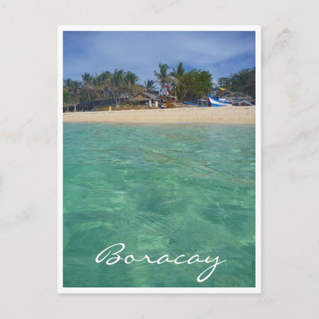 Postal aguas cristalinas de boracay (Anverso)