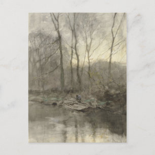 Postal Aguas de borde forestal, anton mauve