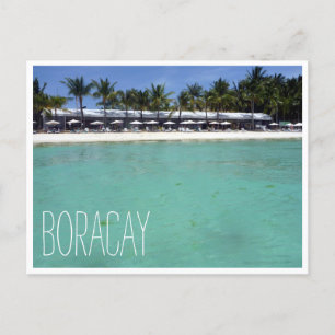 Postal aguas de la playa blanca boracaya