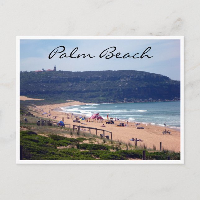 Postal aguas de la playa de palmeras (Anverso)