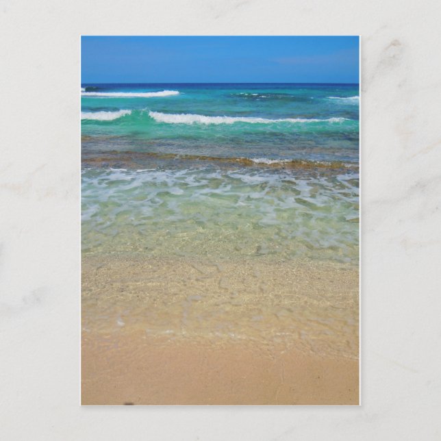 Postal Aguas de playa tranquilas (Anverso)