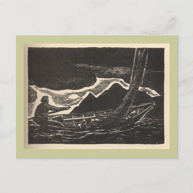 Postal Aguas desconocidas (Anverso)