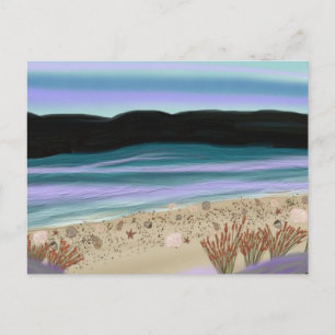Postal Aguas marinas en la costa