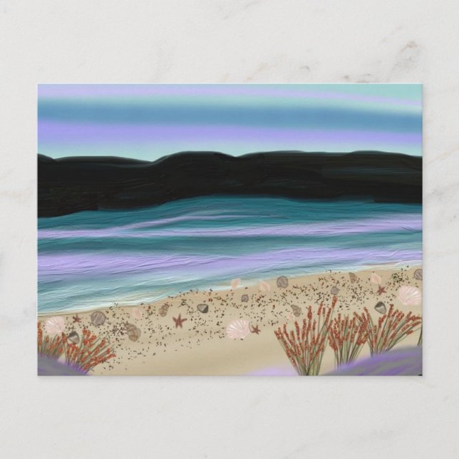 Postal Aguas marinas en la costa (Anverso)
