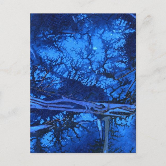 Postal "Aguas profundas #3" Abstract Design Postcard (Anverso)