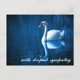 Postal Aguas tranquilas azules sentimentales Cisne Simpat