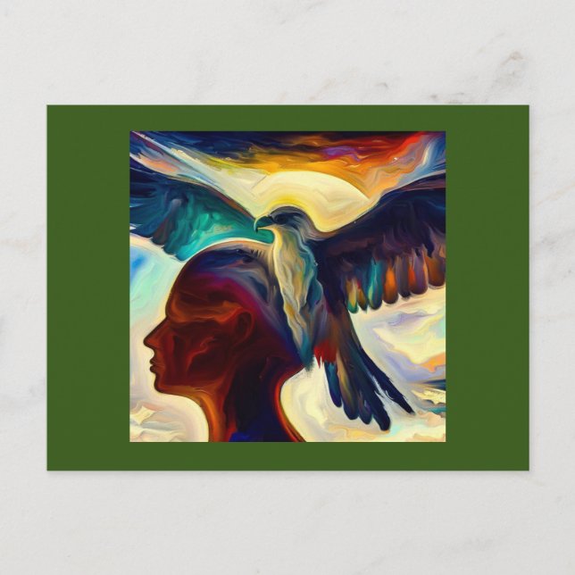 Postal Águila animal espiritual 3 (Anverso)