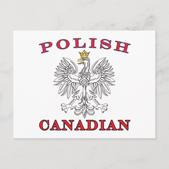 Postal Águila blanca canadiense polaca (Anverso)