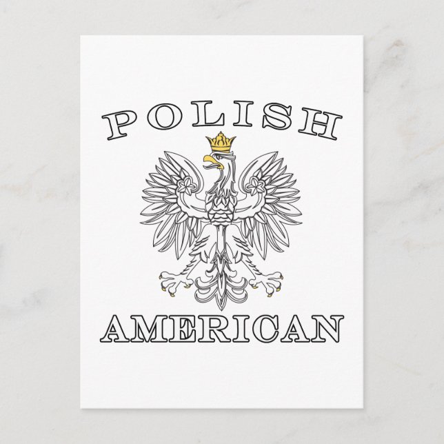 Postal Águila blanca polaca (Anverso)