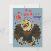 Águila calva con fuegos artificiales - EE. UU. 250