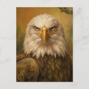 Postal Águila calva rústica americana