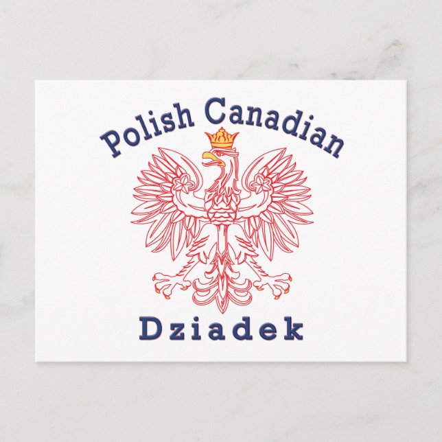 Postal Águila canadiense polaca Dziadek (Anverso)