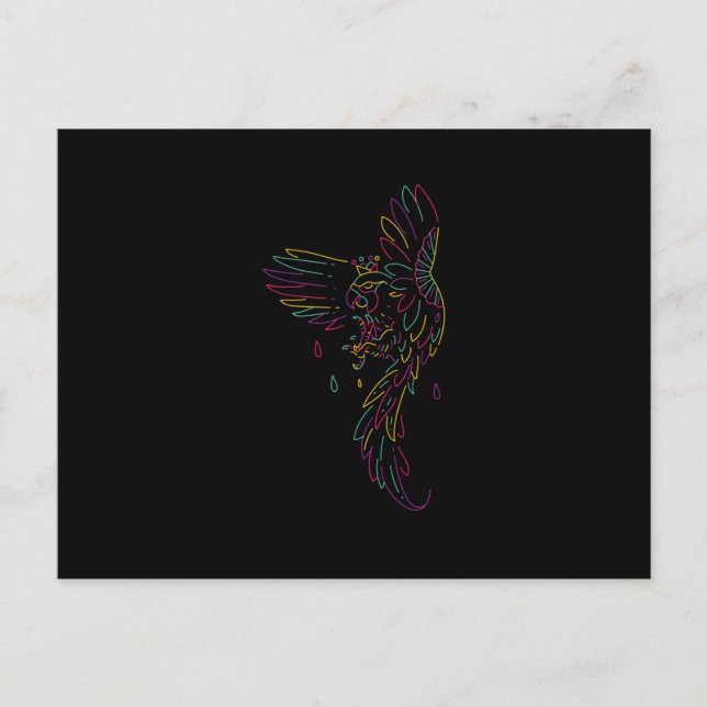 Postal Águila colorida (Anverso)