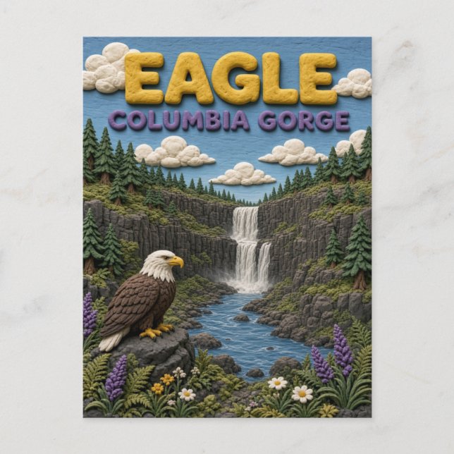Postal Águila Columbia Gorge Modern KlayKoo (Anverso)