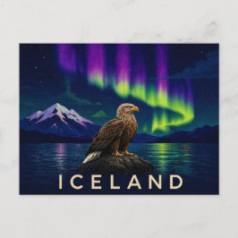 Postal Águila de cola blanca bajo la Aurora | Icela icóni