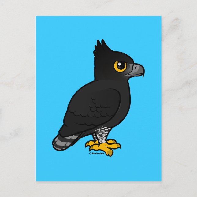 Postal Aguila de Halcón Negro Birdorable (Anverso)