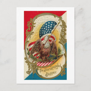 Postal Aguila de la bandera española estrella